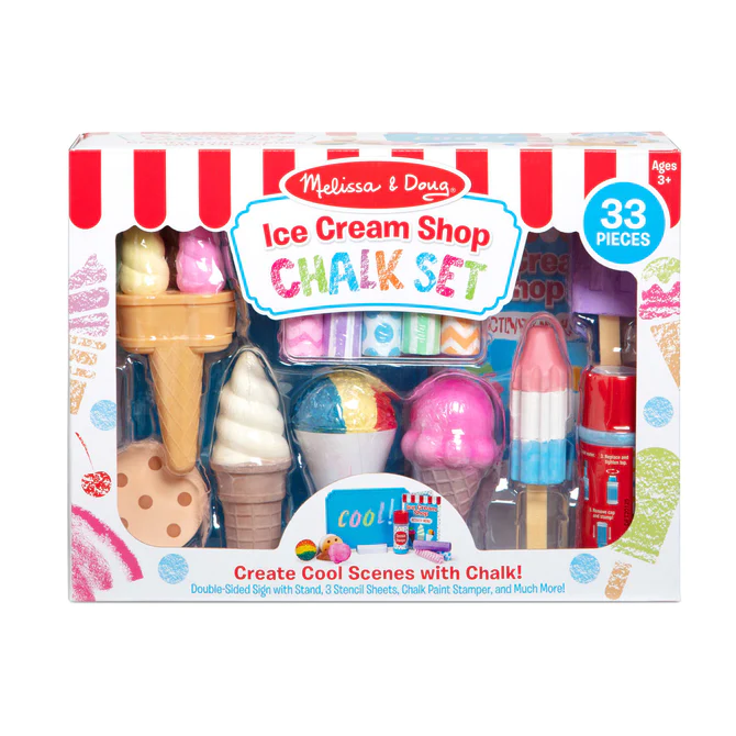 Ice Cream Shop Chalk Play Set